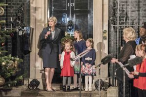 Theresa May julepyntet Downing Street foto