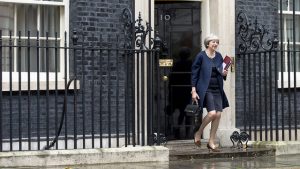 Statsminister Theresa May Number 10 foto