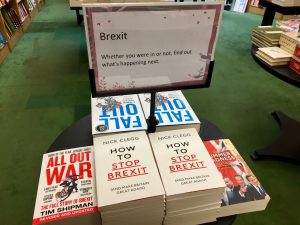 Brexit-bøker bokhandel London Foto