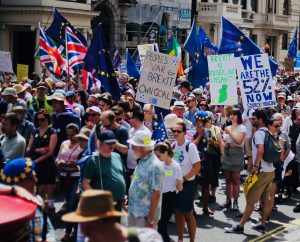 Demonstrasjon i London mot brexit. Foto.