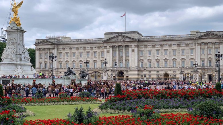 Buckingham Palace eksteriøs. Foto