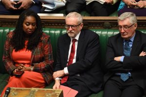 Labour-leder Jeremy Corbyn i Underhuset. Foto