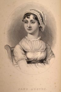 Jane Austen tegnet av søsteren Cassandra. 