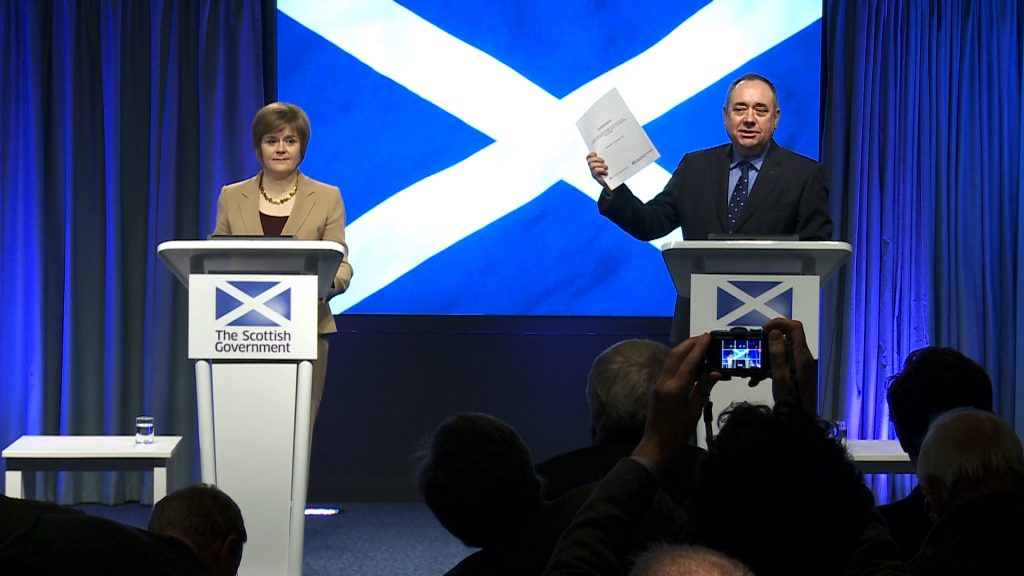 Nicola Sturgeon og Alex Salmond sammen. Foto
