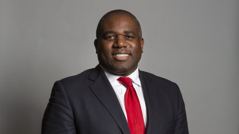 Portrett utenriksminister David Lammy.